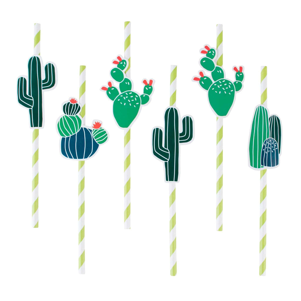 Popotes de Papel Cactus - 12 pzas.