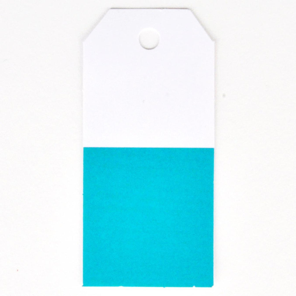 Etiqueta de Regalo Bicolor Azul - 12 Pzas.