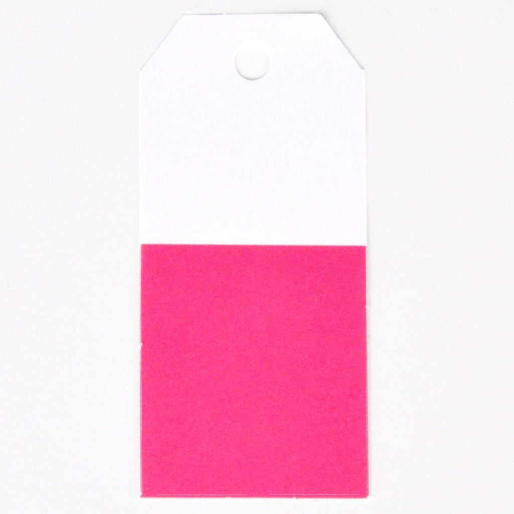 Etiqueta de Regalo Bicolor Rosa - 12 Pzas.