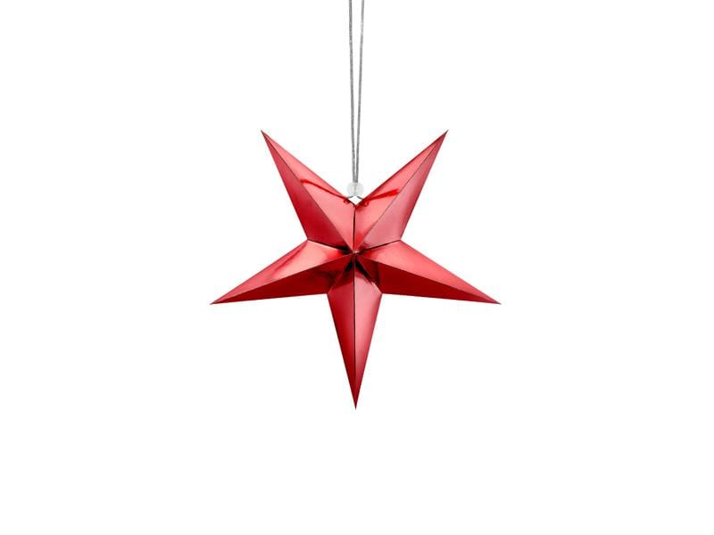 Paper star, 30cm, red.