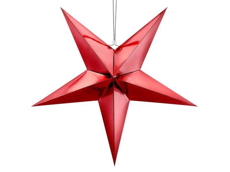 Paper star, 70cm, red.