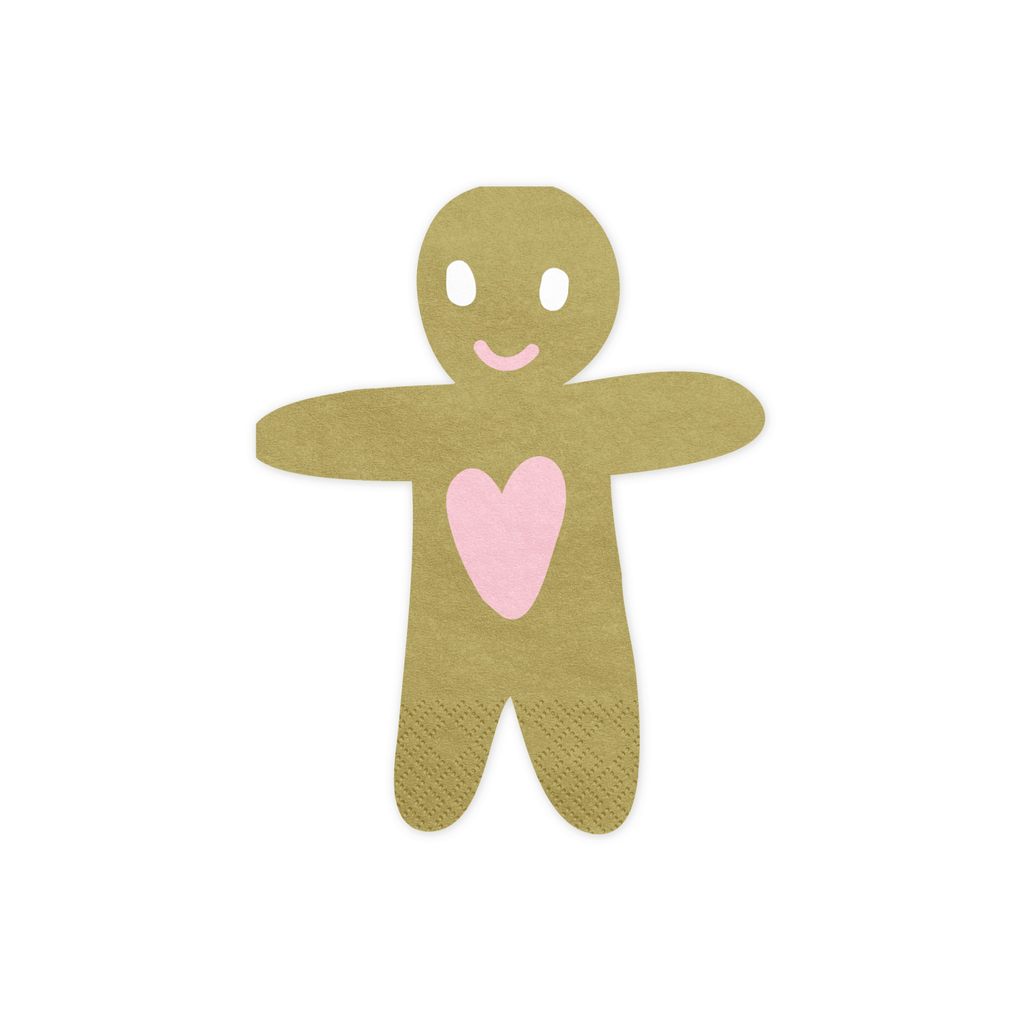 Napkins Gingerbread Man, 16x13cm: 1pkt/20pc..