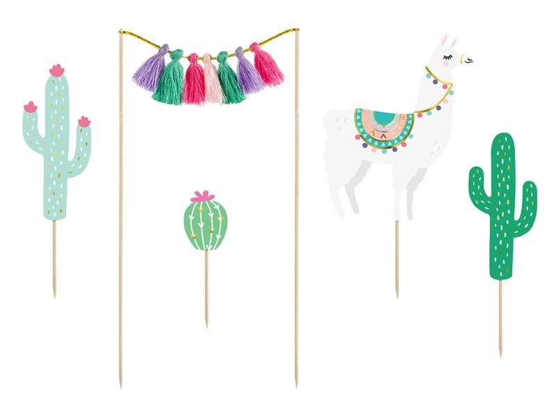 Cake toppers Llama, 9-20cm: 1pkt/5pc..