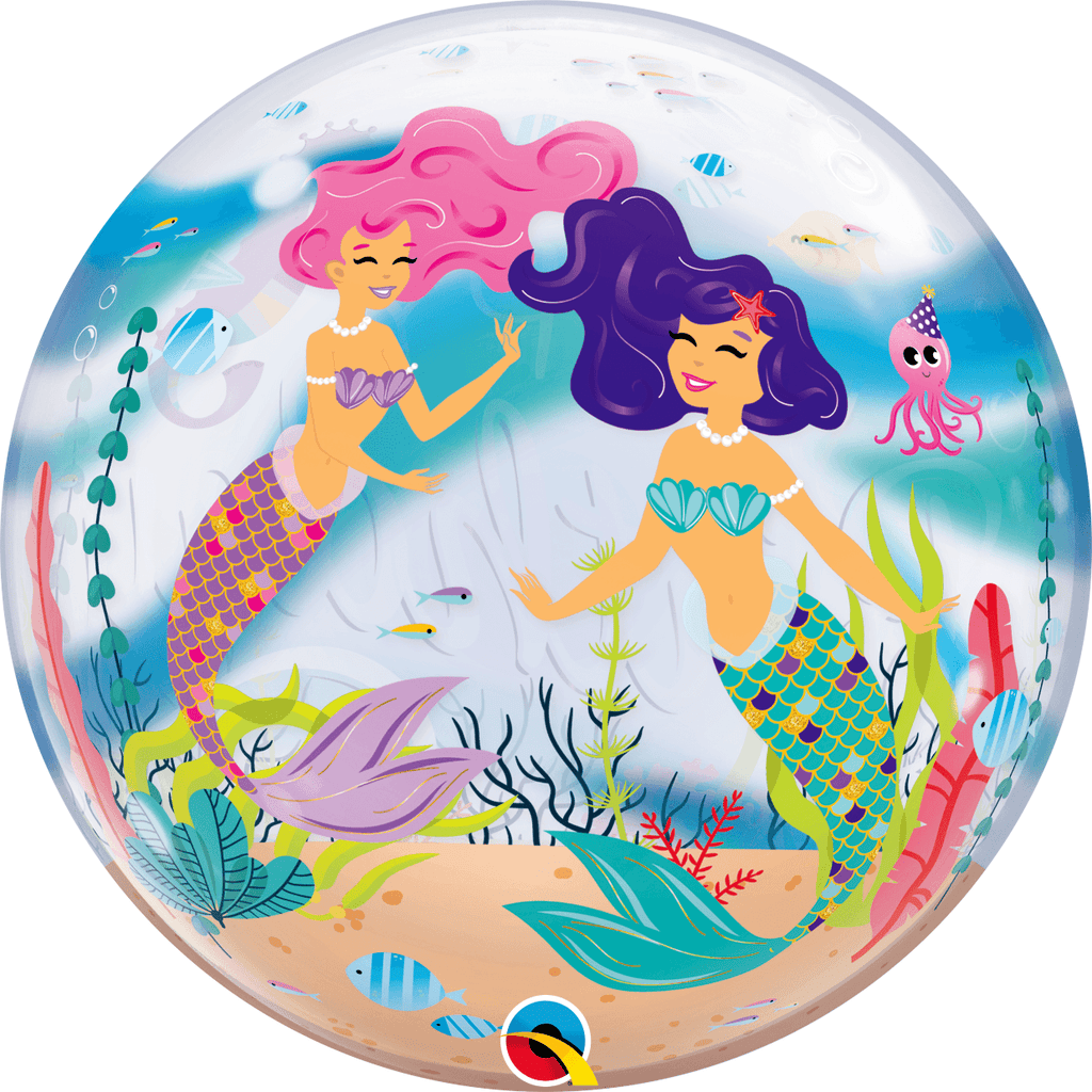 Burbuja Sencilla Happy Birthday-Sirena  - 1 pza.