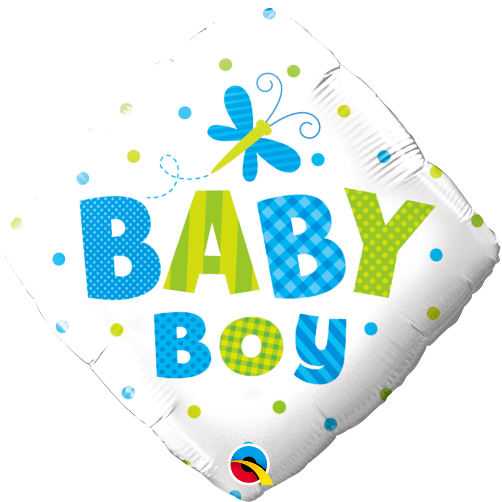 Globo Metálico Rombo Baby Boy 18" - 1 pza.