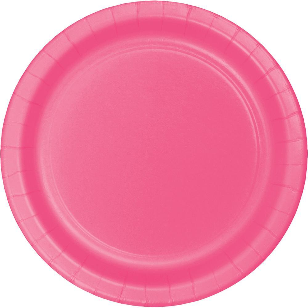 Plato Grande Color Rosa - 24 pzas.