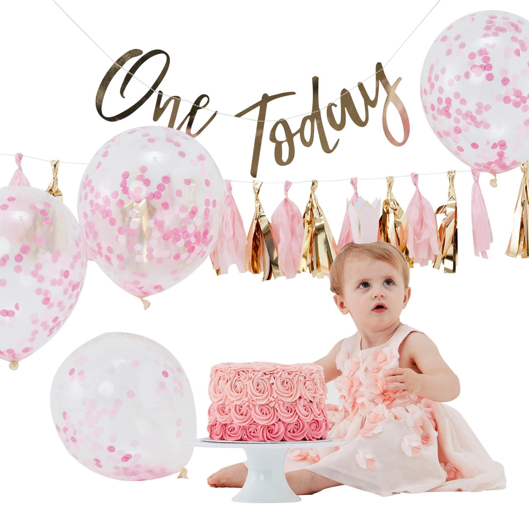 Conjunto de cumpleaños 1 año corona de cumpleaños y camiseta personalizada  número 1 smash cake bebé niña pittitus (Ratitas-rosa) : :  Productos Handmade