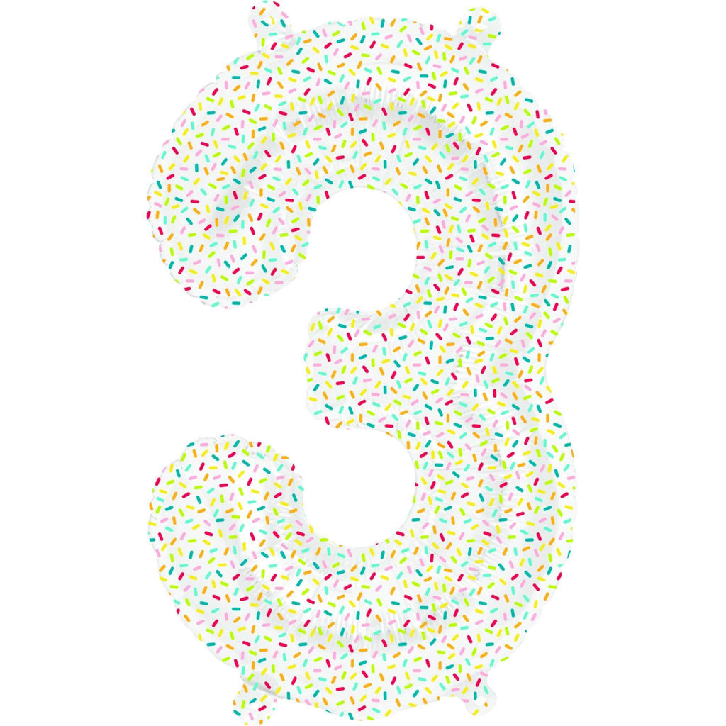 Globo Metálico de Número Sprinkles 40 cms - 1 pza.