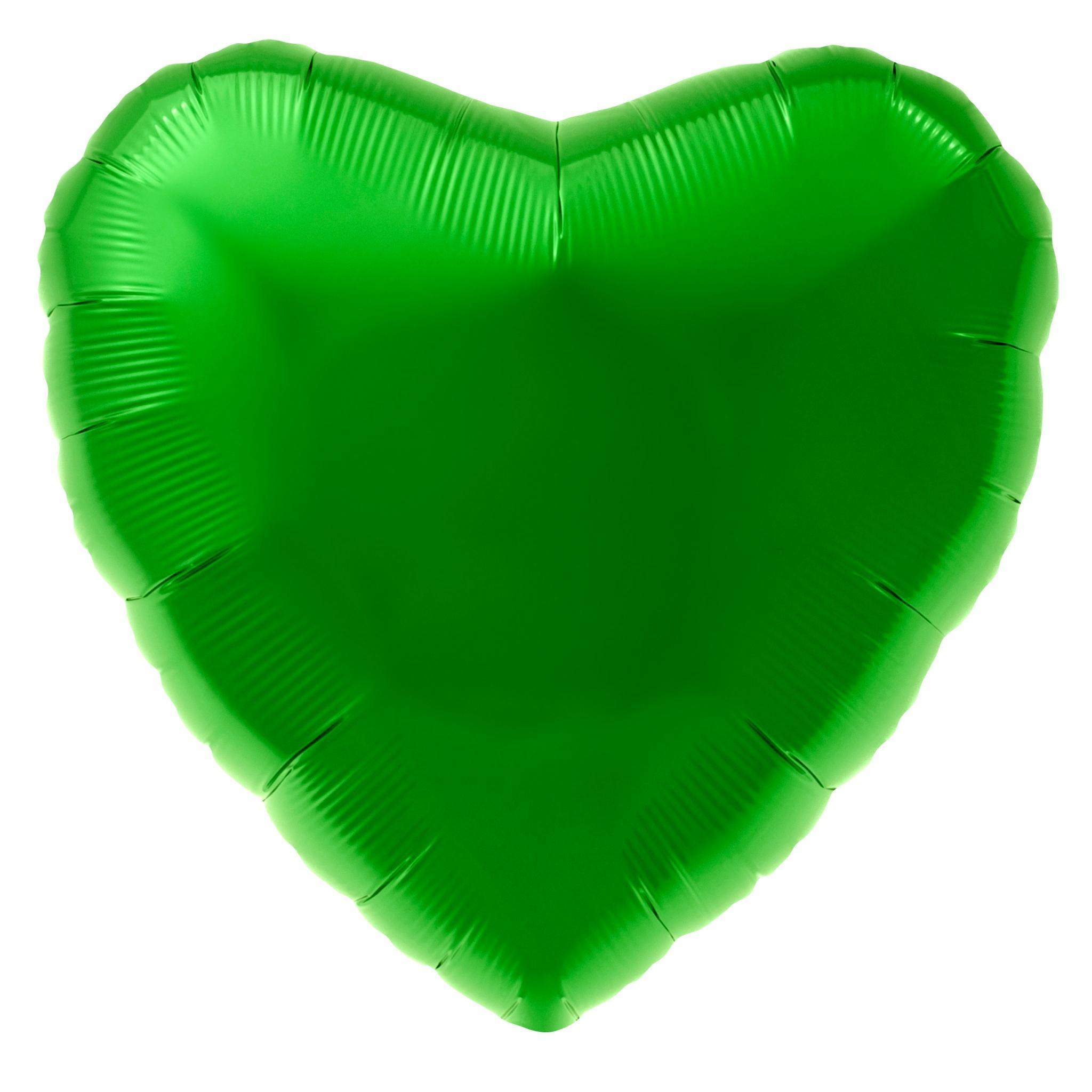 Globo Metálico Corazón Verde - 1 pza