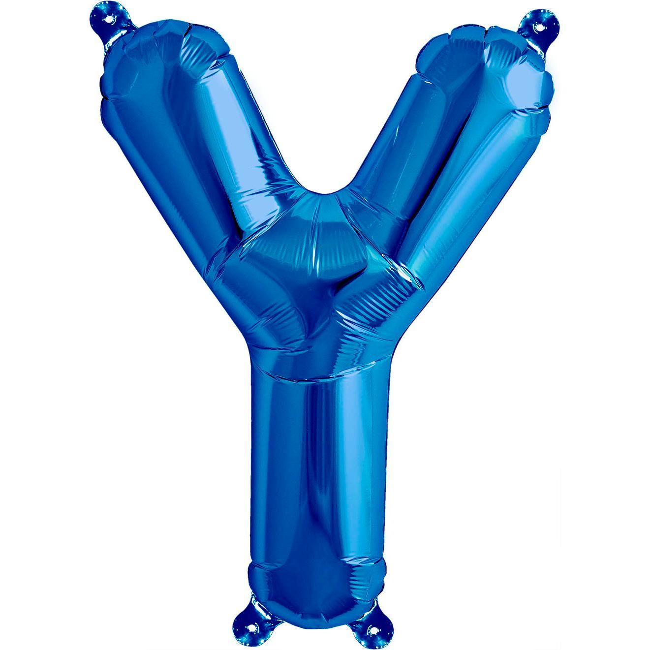 Globos de letras grandes azules de 40 pulgadas, globos de aluminio con  nombre del alfabeto azul, globos de cumpleaños, licenciatura, compromiso