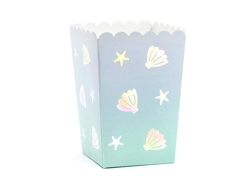 Boxes for popcorn Narwhal, mix, 7x7x12.5cm (1 pkt / 6 pc.) Cajas Party Deco 