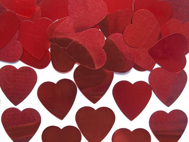 Confetti Hearts, red, 25mm, 10g.