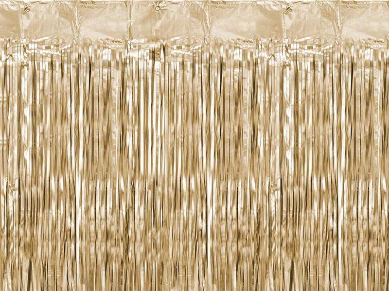 Party curtain, gold, 90x250cm.