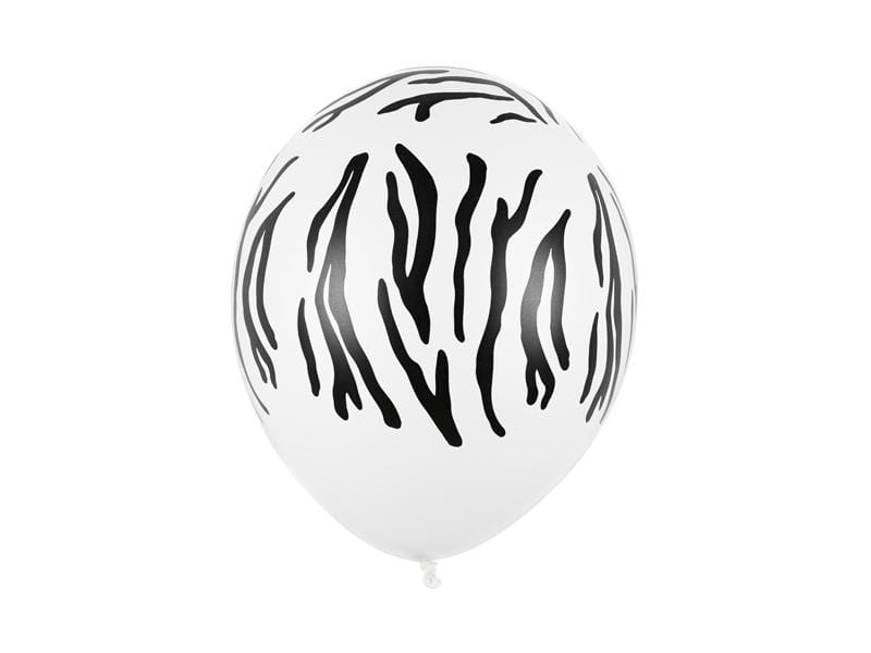 Balloons 30 cm, Cebra, Pastel Pure White - 1 pzas Globos Party Deco 