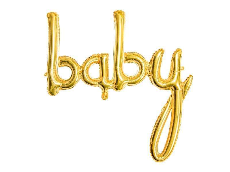 Foil balloon Baby, gold, 73.5x75.5cm.