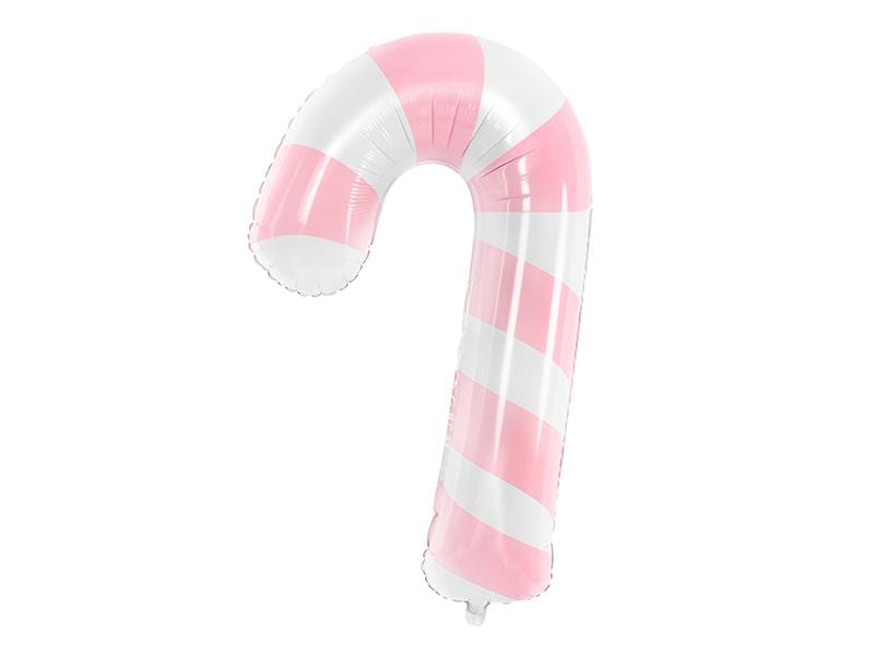 Foil balloon Candy cane, 50x82cm, pink.