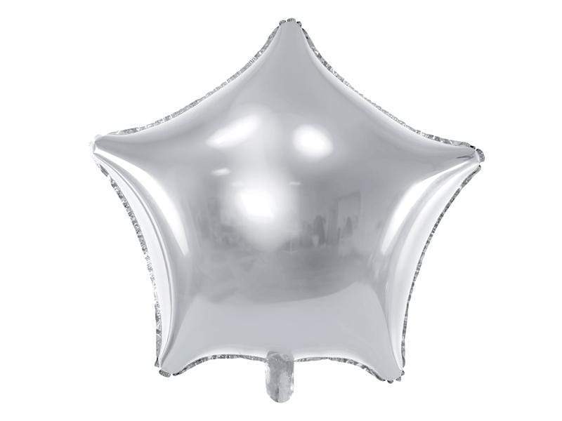 Foil balloon Star, 70cm, silver.