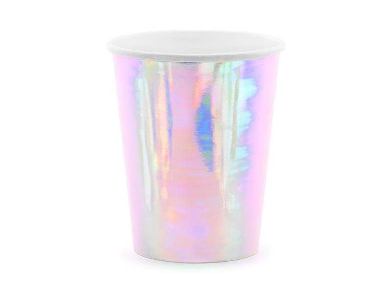 Paper cups, iridescent, 220ml: 1ctn/25pkt 1pkt/6pc..