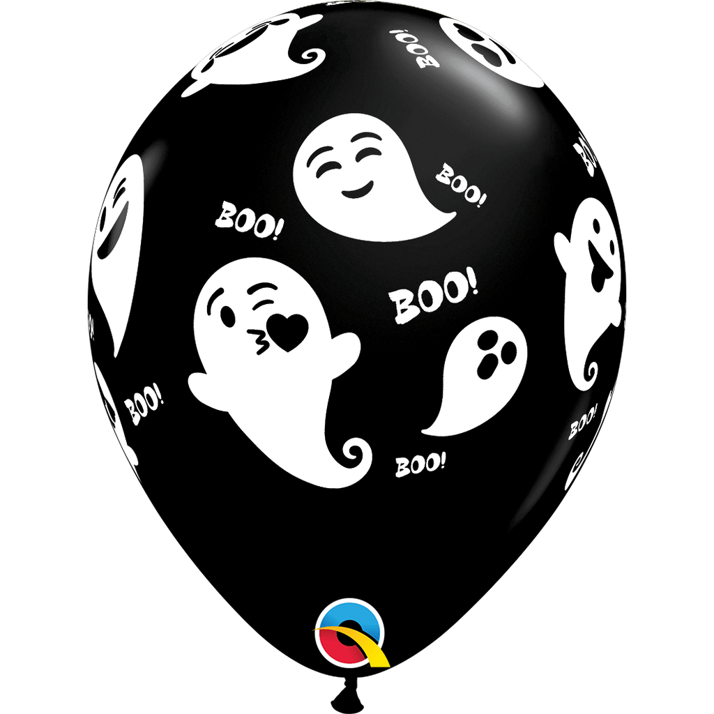 Globo Latex 11" Impresos boo-fantasmas Emoticones - 1 pza.