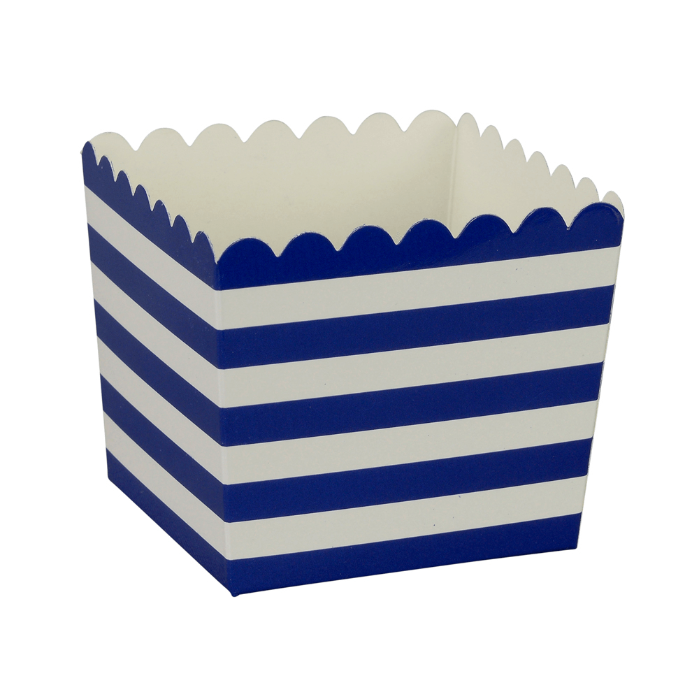 Set 6 Cajas para Palomitas Azul 7x7x12,5cm PartyDeco –